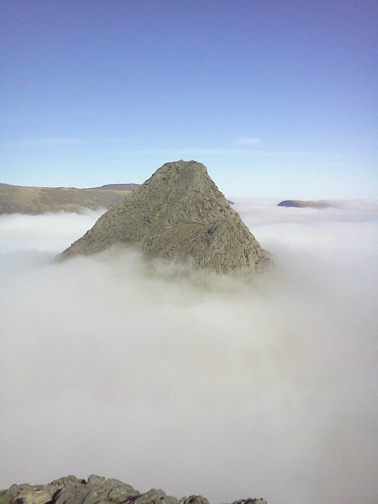 Tryfan emerging from a cloud inversion